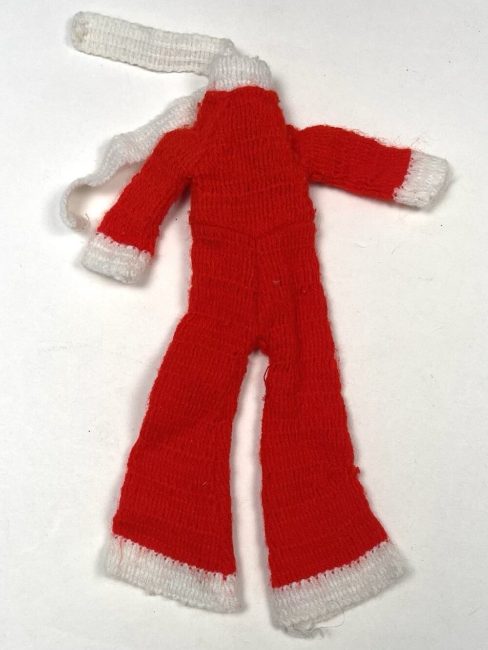 VTG Barbie Clone Doll Red & White Knit Winter Ski One-Piece Jumpsuit Outfit